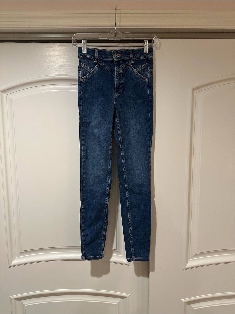 Free People Dark Blue Skinny Jeans